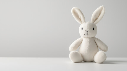 easter gift ideas kid. Soft bunny plush toy with cute expression, perfect for cuddling
