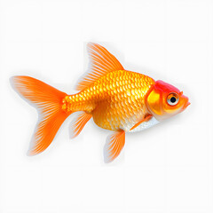 Goldfish isolated on white background