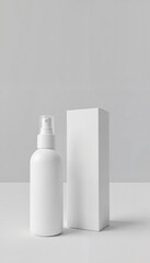Spray Bottle Mockup With Box