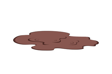 Dirty stain. Puddle of dirt. Vector color illustration on a white background.