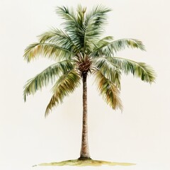Fototapeta premium Coconut tree on white background