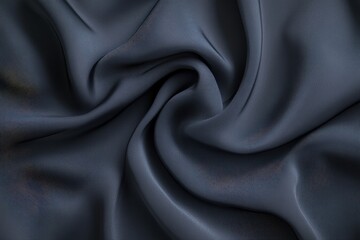 Obraz premium Close-up view of soft black fabric showcases its rich texture and subtle patterning. The natural light illuminates the folds and movement of the cloth, enhancing its appearance.