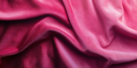Soft, flowing pink velvet fabric creating elegant folds and luxurious texture, ideal for artistic or product-focused visual backgrounds