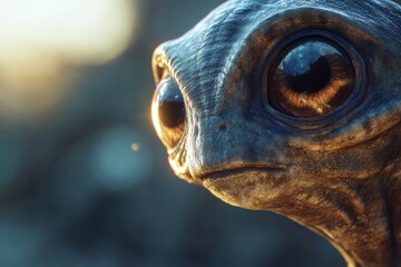 Fototapeta premium Close-up of a Detailed Alien Creature's Eye