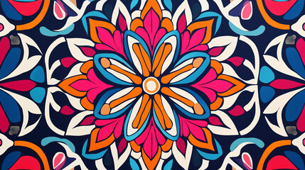 Vivid Kaleidoscope: Abstract floral pattern.