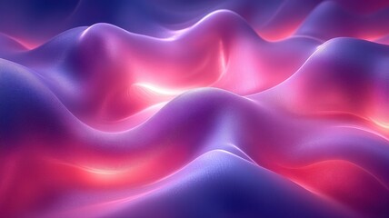 Obraz premium Abstract Soft Waves in Purple and Pink Tones with a Glowing Effect