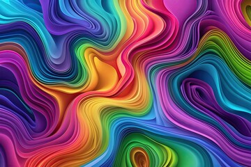 Lush Organic Gradient Backdrop with Intricate Layering and Vibrant Rainbow Colors