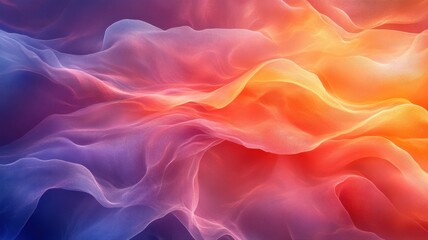 Obraz premium Colorful Abstract Waves of Light with Orange and Purple Tones