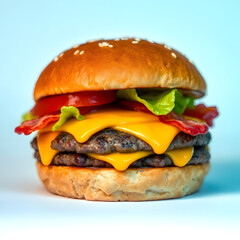 hamburger isolated on white