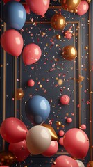 Festive Balloon Decoration with Picture Frames
