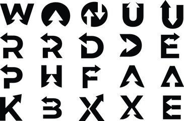 initial letter arrow logo, letter refresh icon,  letter recycle, vector file