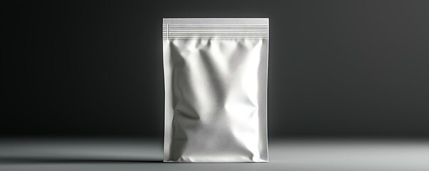 Blank white stand-up pouch with zipper, ideal for showcasing branding and product designs