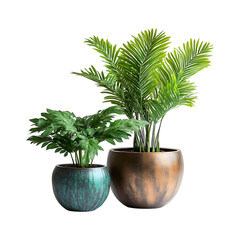 Obraz premium Artificial Outdoor Plant in Decorative Planter Isolated on Transparent Background