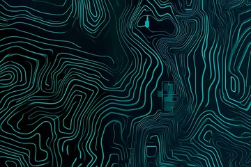 Abstract close-up of a glowing blue digital circuit board, showcasing intricate connections and technological design on a black background.
