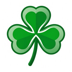 Fototapeta premium Shamrock icon vector. Clover illustration sign. St Patricks Day symbol or logo. Can be used for websile and mobile device vector illustration on white background.