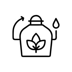 Obraz premium Biogas production icon with renewable energy symbol
