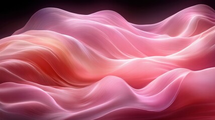 Obraz premium Soft Pink Waves Flowing Gently in Abstract Design Aesthetic Style