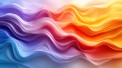 Fototapeta premium Colorful Waves of Soft Fabric Texture Flowing in Artistic Patterns