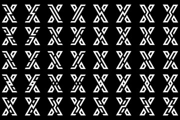 collection abstract letter x logo design. modern logotype x design with white color. vector illustration