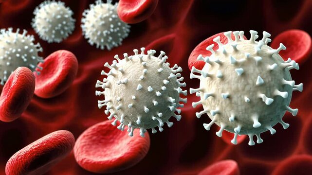 Immune defense mechanism: leukocyte activity, white blood cell function, pathogen resistance, cellular response, infection control, body protection, immune surveillance, health maintenance .