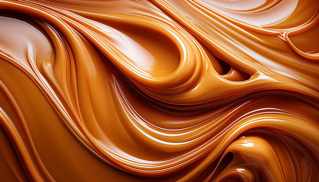 melted smooth liquid caramel texture abstract background sweet food