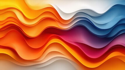 Fototapeta premium Colorful Abstract Waves Design with Dynamic Flowing Patterns