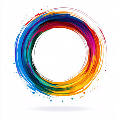 Abstract circular liquid motion explosion