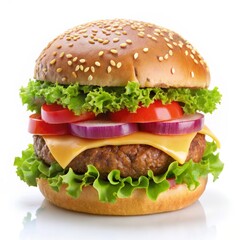 burger photo, isolated