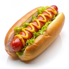 hot dog photo, isolated on white background