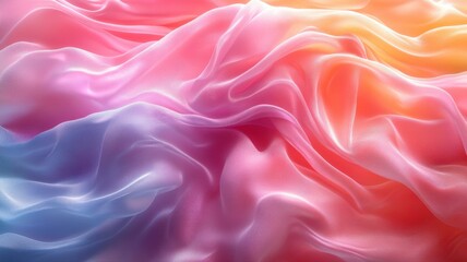 Fototapeta premium Colorful Silky Fabric Flowing Abstract Background for Design Projects