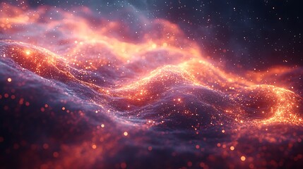 Fototapeta premium Scientific molecular visualization with a cybernetic fusion of light and form