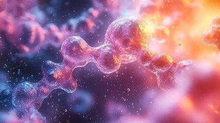 Surreal molecular design intertwining organic and synthetic elements