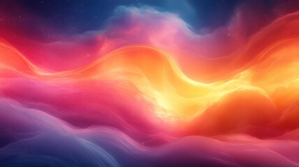 Obraz premium Abstract Colorful Wave Pattern in Vibrant Shades of Red and Orange