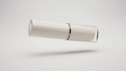 White cosmetic tube on white background