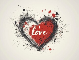 Abstract Heart Love Design Graphic
