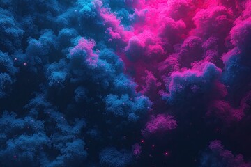 Fototapeta premium Vibrant Dark Blue and Pink Abstract Grainy Background with Glowing Color Gradient and Noise Texture