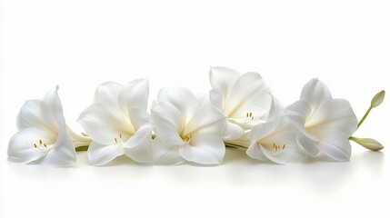 White flowers arrangement, studio shot, isolated background, funeral sympathy