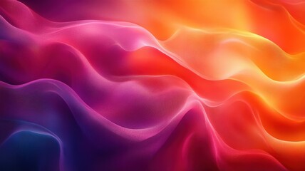 Obraz premium Vibrant Abstract Waves of Colorful Smooth Fabric in Motion