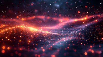 Obraz premium Visual representation of machine learning algorithms in abstract luminous designs