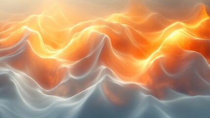 Obraz premium Abstract Wave Patterns of Light and Color in 3D Rendering