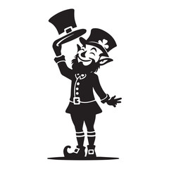 Cheerful Leprechaun in a Top Hat, Ready for St. Patrick's Day Celebrations - Saint Patrick’s Day 17 March