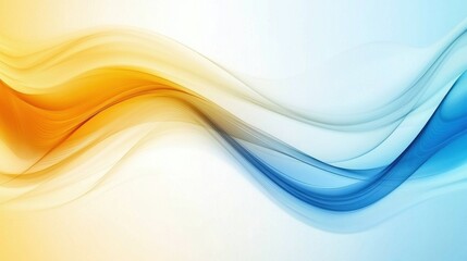 Naklejka premium Abstract waves in orange and blue creating a dynamic visual flow