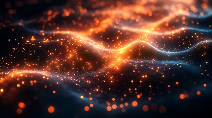 Obraz premium Artificial intelligence framework illuminated with radiant shifting patterns of logic