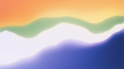 Obraz premium Abstract gradient landscape with soft blurred wave patterns in pastel colors