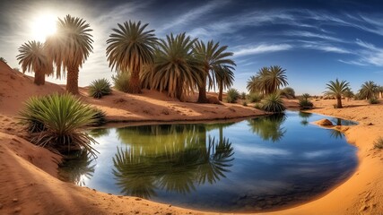 Fototapeta premium Oasis in the Desert