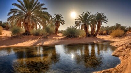 Fototapeta premium Oasis in the Desert