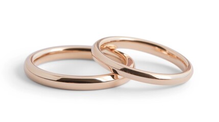 Golden wedding rings on sparkling glitter background with bokeh lights