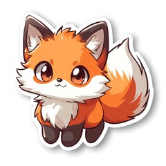 Obraz premium Cute Cartoon Fox Illustration