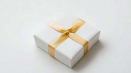 Obraz premium Elegant gift box with golden ribbon wallpapers