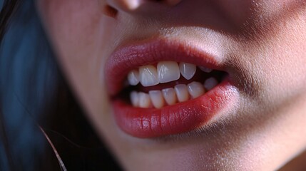 Fototapeta premium Gum Inflammation: Close-up Image for Medical Diagnosis